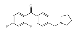 2,4-DIFLUORO-4'-PYRROLIDINOMETHYL BENZOPHENONE结构式