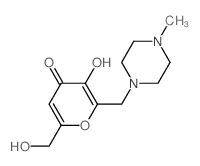 4H-Pyran-4-one,3-hydroxy-6-(hydroxymethyl)-2-[(4-methyl-1-piperazinyl)methyl]- Structure