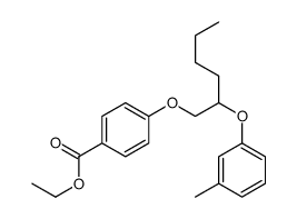ethyl 4-[2-(3-methylphenoxy)hexoxy]benzoate结构式