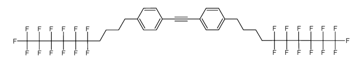 1-(5,5,6,6,7,7,8,8,9,9,10,10,10-tridecafluorodecyl)-4-{[4-(5,5,6,6,7,7,8,8,9,9,10,10,10-tridecafluorodecyl)phenyl]ethynyl}benzene结构式