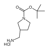 (R)-1-Boc-3-Aminomethylpyrrolidine hydrochloride结构式