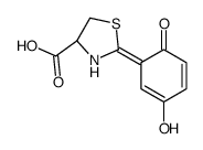 (4S)-2-(3-hydroxy-6-oxocyclohexa-2,4-dien-1-ylidene)-1,3-thiazolidine-4-carboxylic acid结构式