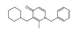 1-benzyl-3-(cyclohexylmethyl)-2-methylpyridin-4-one结构式