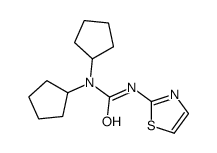 1,1-dicyclopentyl-3-(1,3-thiazol-2-yl)urea结构式