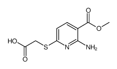 2-amino-6-carboxymethylsulfanyl-nicotinic acid methyl ester Structure