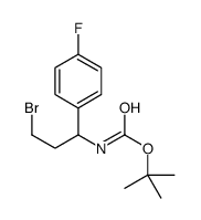 tert-butyl N-[3-bromo-1-(4-fluorophenyl)propyl]carbamate Structure