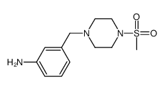 Benzenamine, 3-[[4-(methylsulfonyl)-1-piperazinyl]methyl]- Structure