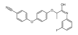 2-[4-(4-cyanophenoxy)phenoxy]-N-(3-fluorophenyl)propanamide结构式
