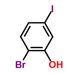 2-溴-5-碘苯酚结构式