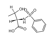 (2S,3R)-3-hydroxy-2-(phenylsulfonamido)butanoic acid结构式