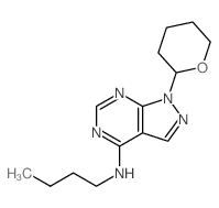 1H-Pyrazolo[3,4-d]pyrimidin-4-amine,N-butyl-1-(tetrahydro-2H-pyran-2-yl)- structure