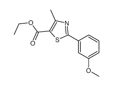 ethyl 2-(3-methoxyphenyl)-4-methyl-1,3-thiazole-5-carboxylate结构式