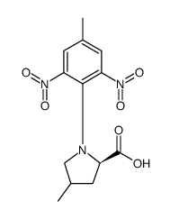 D-Proline, 4-methyl-1-(4-methyl-2,6-dinitrophenyl)结构式