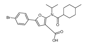 5-(4-bromophenyl)-2-[(4-methylcyclohexanecarbonyl)-propan-2-ylamino]furan-3-carboxylic acid结构式