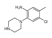 4-chloro-5-methyl-2-piperazino-aniline结构式