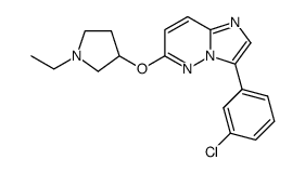 3-(3-chloro-phenyl)-6-(1-ethyl-pyrrolidin-3-yloxy)-imidazo[1,2-b]pyridazine Structure