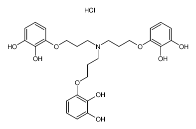 Tris<3-(2,2-dihydroxyphenoxy)propyl>amin-hydrochlorid Structure