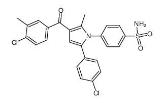 4-(3-(4-chloro-3-methylbenzoyl)-5-(4-chlorophenyl)-2-methyl-1H-pyrrol-1-yl)benzenesulfonamide结构式