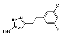 5-[2-(3-chloro-5-fluoro-phenyl)ethyl]-2H-pyrazol-3-amine Structure