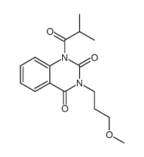 1-isobutyryl-3-(3-methoxy-propyl)-1H-quinazoline-2,4-dione结构式