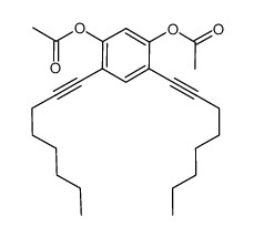 2,4-di(oct-1'-ynyl)-1,5-diacetoxybenzene结构式