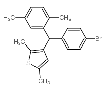 3-((4-BROMOPHENYL)(2,5-DIMETHYLPHENYL)METHYL)-2,5-DIMETHYLTHIOPHENE Structure