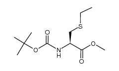 (R)-methyl 2-((tert-butoxycarbonyl)amino)-3-(ethylthio)propanoate结构式