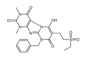 Pyrimido[2,1-f]purine-2,4,8(1H,3H,9H)-trione,7-[2-(ethylsulfonyl)ethyl]-6-hydroxy-1,3-dimethyl-9-(phenylmethyl)- picture