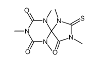 1,3,6,8,10-Pentamethyl-2-thioxo-1,3,6,8,10-pentaaza-spiro[4.5]decane-4,7,9-trione结构式