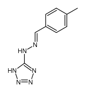 4-methyl-benzaldehyde (1(2)H-tetrazol-5-yl)-hydrazone结构式