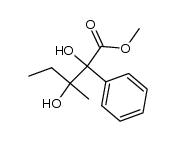 methyl 2-phenyl-2,3-dihydroxy-3-methylpentanoate结构式