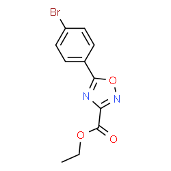 Ethyl5-(4-bromophenyl)-[1,2,4]oxadiazole-3-carboxylate Structure