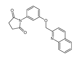 1-[3-(quinolin-2-ylmethoxy)phenyl]pyrrolidine-2,5-dione Structure