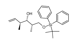 (2S,3S,4S)-1-[(tert-butyldiphenylsilyl)oxy]-2,4-dimethylhex-5-en-3-ol结构式