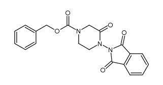 4-(1,3-dioxo-1,3-dihydro-isoindol-2-yl)-3-oxo-piperazine-1-carboxylic acid benzyl ester Structure
