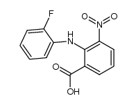 N-(2-fluorophenyl)-3-nitroanthranilic acid结构式