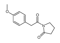 1-[2-(4-methoxyphenyl)acetyl]pyrrolidin-2-one Structure
