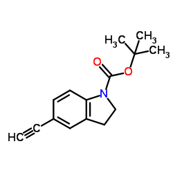 2-Methyl-2-propanyl 5-ethynyl-1-indolinecarboxylate Structure