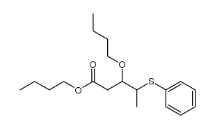 butyl 3-butoxy-4-phenylthiopentanoate结构式