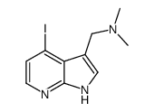 4-碘-N,N-二甲基-1H-吡咯并[2,3-B]吡啶-3-甲胺结构式