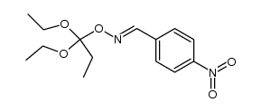 Diaethyl-<4-nitro-benz-syn-aldoximino>-orthopropionat Structure