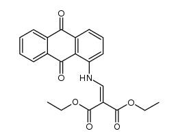 2-[(9,10-dioxo-9,10-dihydroanthracen-1-ylamino)methylene]malonic acid diethyl ester Structure