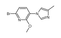 6-溴-2-甲氧基-3-(4-甲基-1H-咪唑-1-基)吡啶结构式