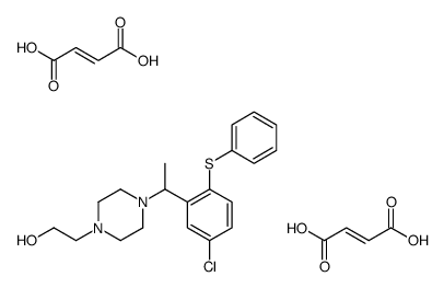 (Z)-but-2-enedioic acid,2-[4-[1-(5-chloro-2-phenylsulfanylphenyl)ethyl]piperazin-1-yl]ethanol Structure