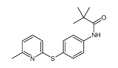 2,2-dimethyl-N-[4-(6-methylpyridin-2-yl)sulfanylphenyl]propanamide结构式