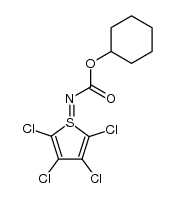 cyclohexyl (2,3,4,5-tetrachloro-1l4-thiophen-1-ylidene)carbamate结构式