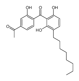 1-[4-(2,6-dihydroxy-3-octylbenzoyl)-3-hydroxyphenyl]ethanone Structure