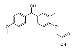 2-[4-[hydroxy-(4-methoxyphenyl)methyl]-2-methylphenoxy]acetic acid Structure