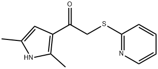 Ethanone, 1-(2,5-dimethyl-1H-pyrrol-3-yl)-2-(2-pyridinylthio)- Structure