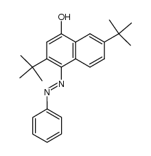 1-Benzolazo-4-hydroxy-2,6-di-tert.-butyl-naphthalin结构式
